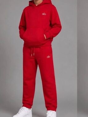 ALO Yoga Kids Red Jogger Sweatpants